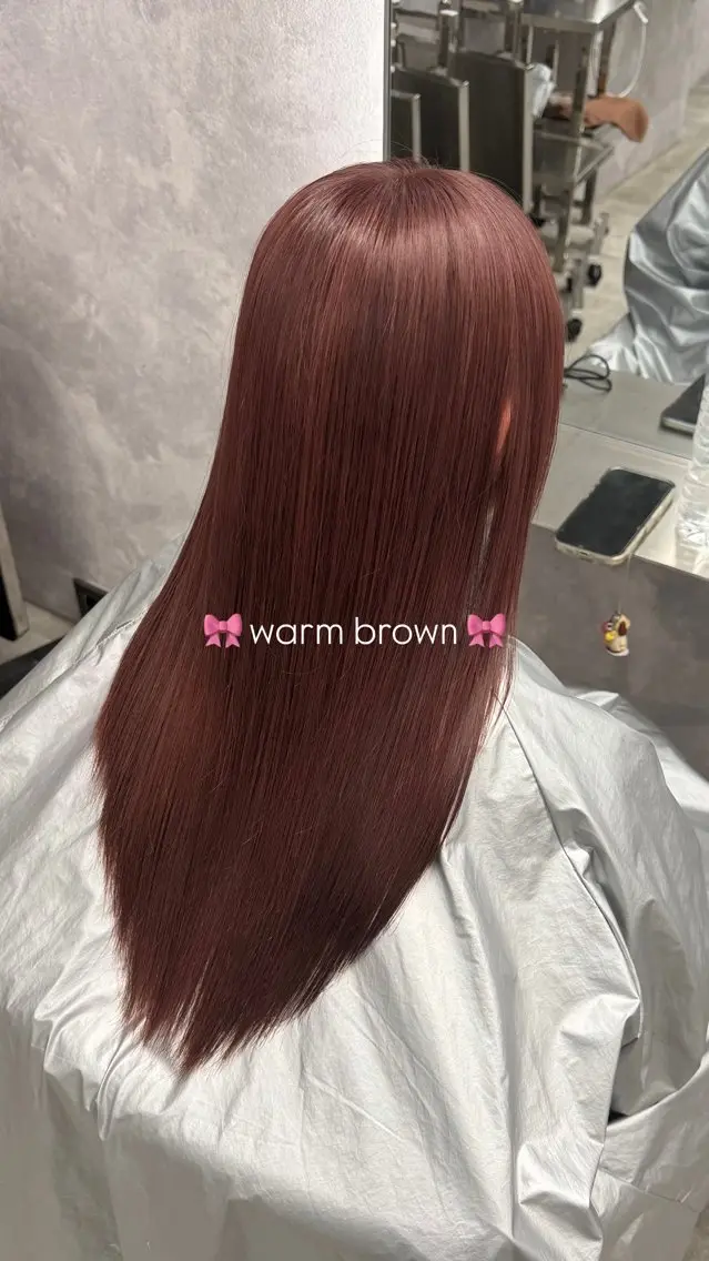 ロング カラー ブリーチ ブラウンカラー ケアブリーチ ヘアカラー あいる/千葉 モデル募集中のヘアスタイル
