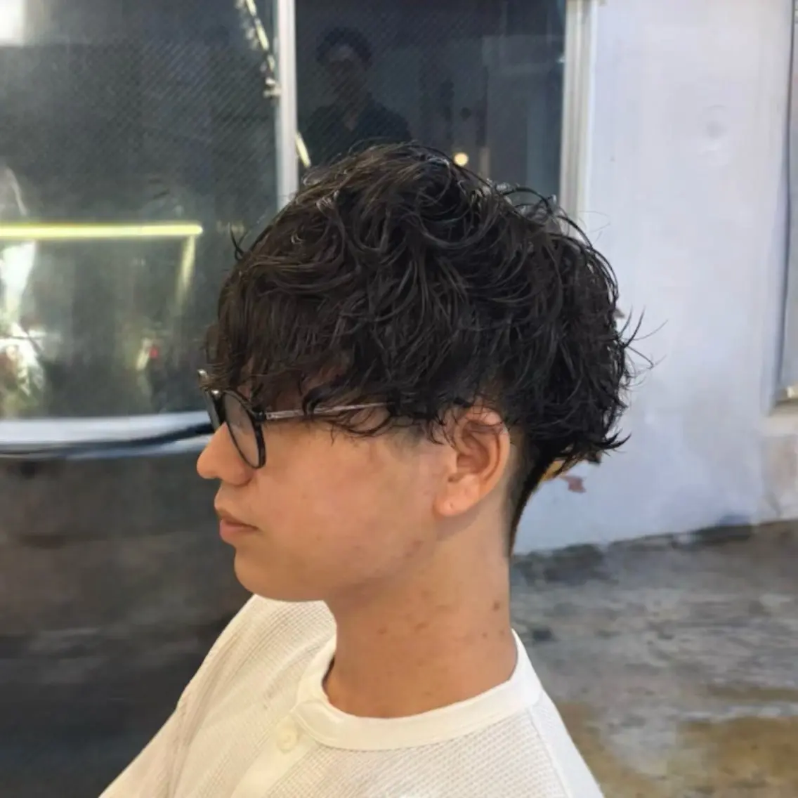 パーマ メンズ カット パーマ 井口 彰也のヘアスタイル