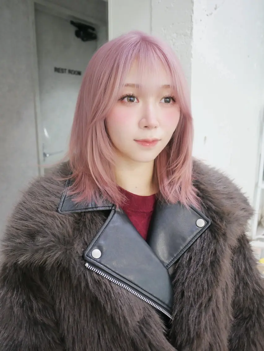 ミディアム ヘアカラー トリートメント ナナ♡レイヤーカット ♡似合わせカラーのヘアスタイル