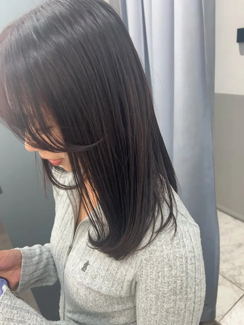 セミロング カット ヘアカラー トリートメント 髪質改善/艶カラー MISATOのヘアスタイル