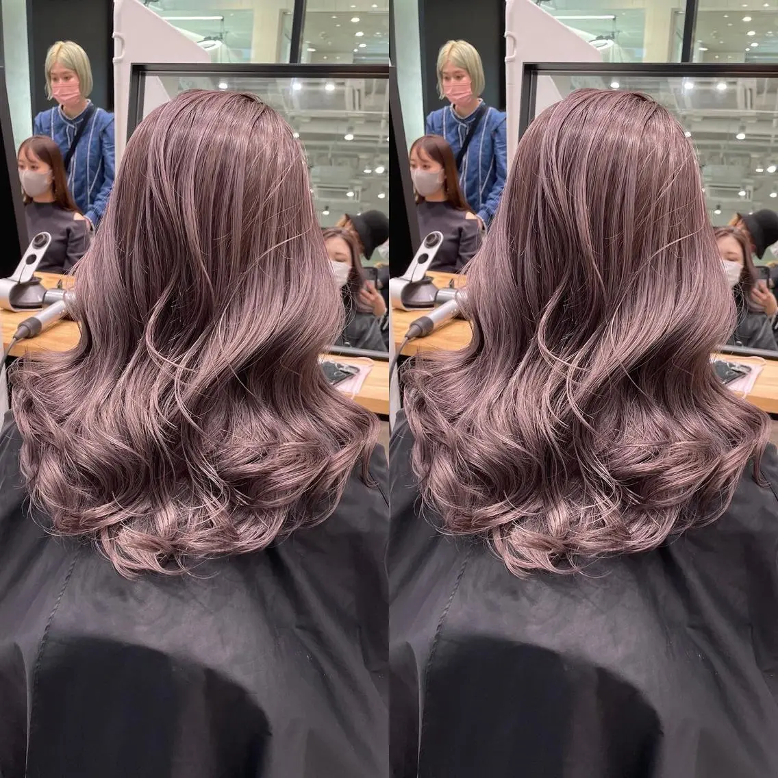 セミロング カラー グレージュ ラベンダーカラー ラベンダーグレージュ ラベンダーグレー カット ヘアカラー トリートメント ヘアセット 💜ハイトーン💛 マジカルかいちゃんのヘアスタイル