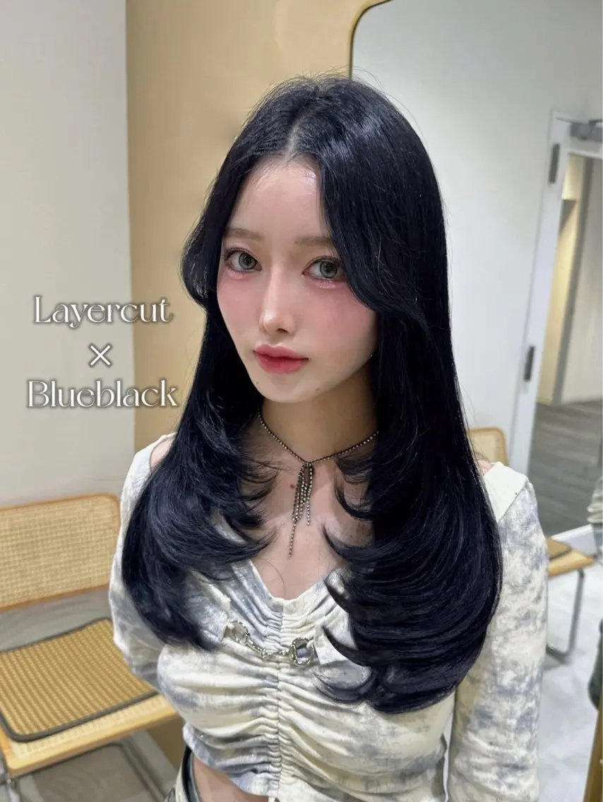 ロング カラー 🍓韓国ヘア レイヤ ーカット🍓笠原 葵のヘアスタイル
