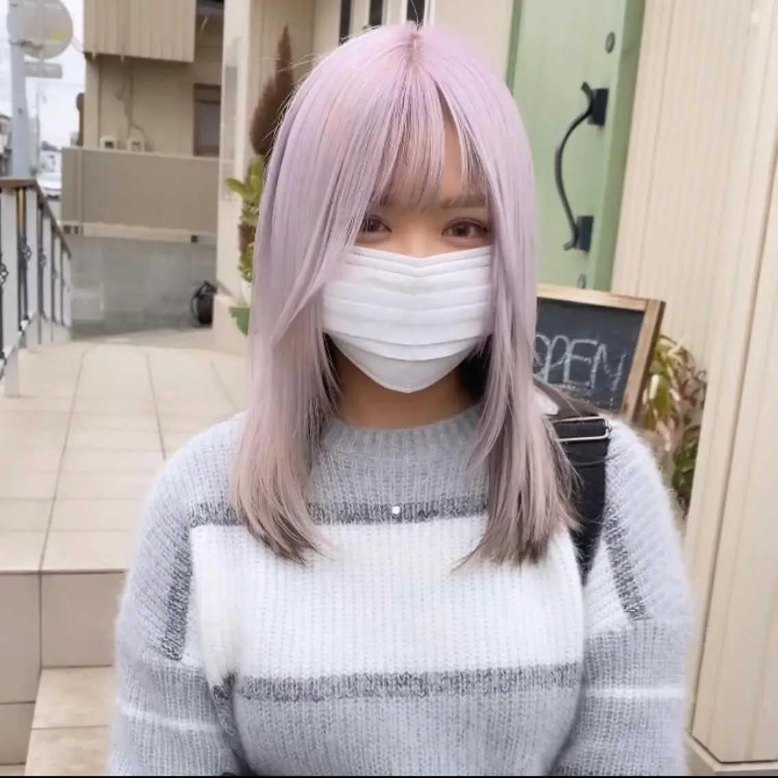 ロング ヘアカラー ハイトーンカラー🌈 メンズパーマ鈴木康平のヘアスタイル