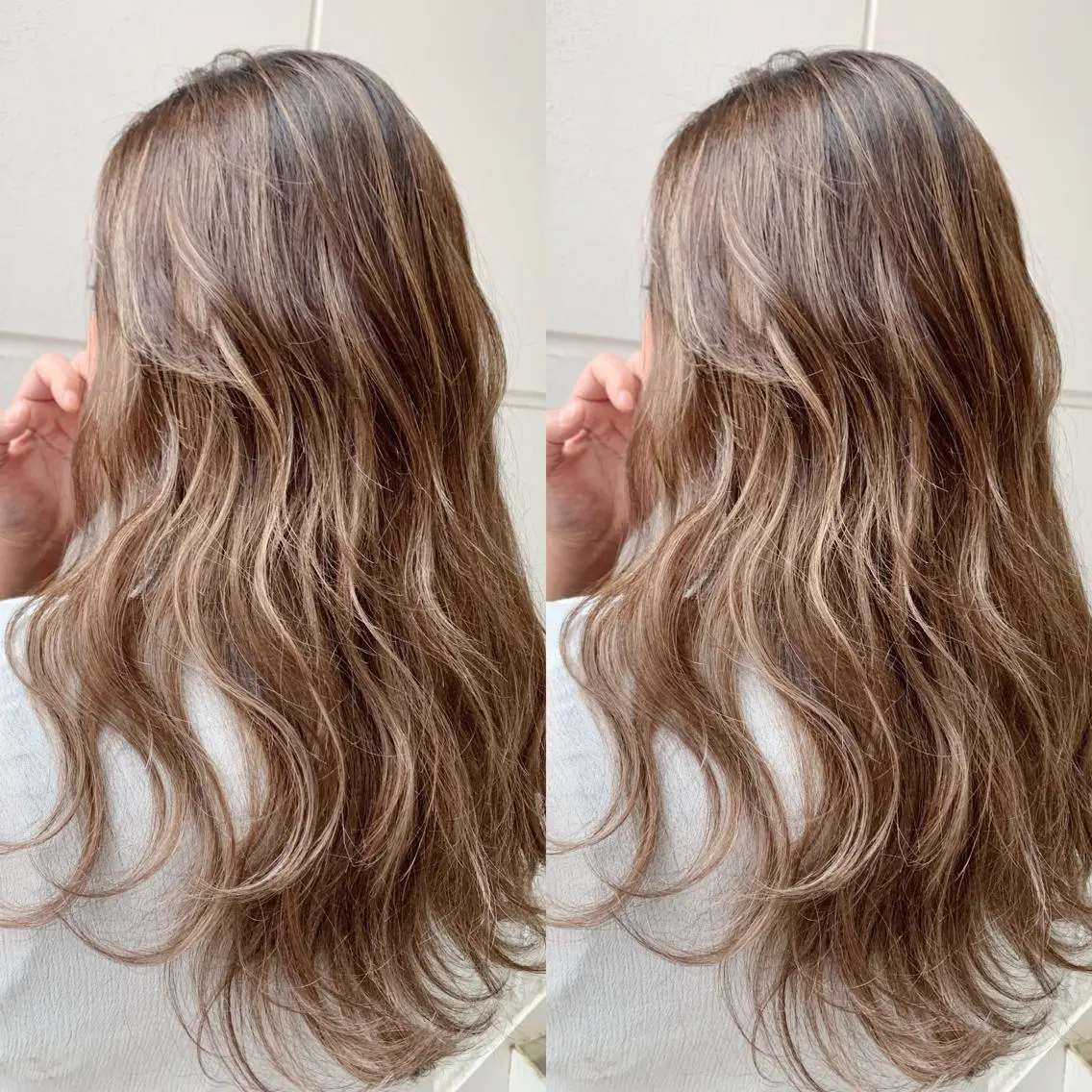 ロング カラー ヘアアレンジ ベージュカラー ハイライトカラー ハイライト ヘアカラー トリートメント 縮毛矯正 髪質改善寺坂雄飛💐のヘアスタイル