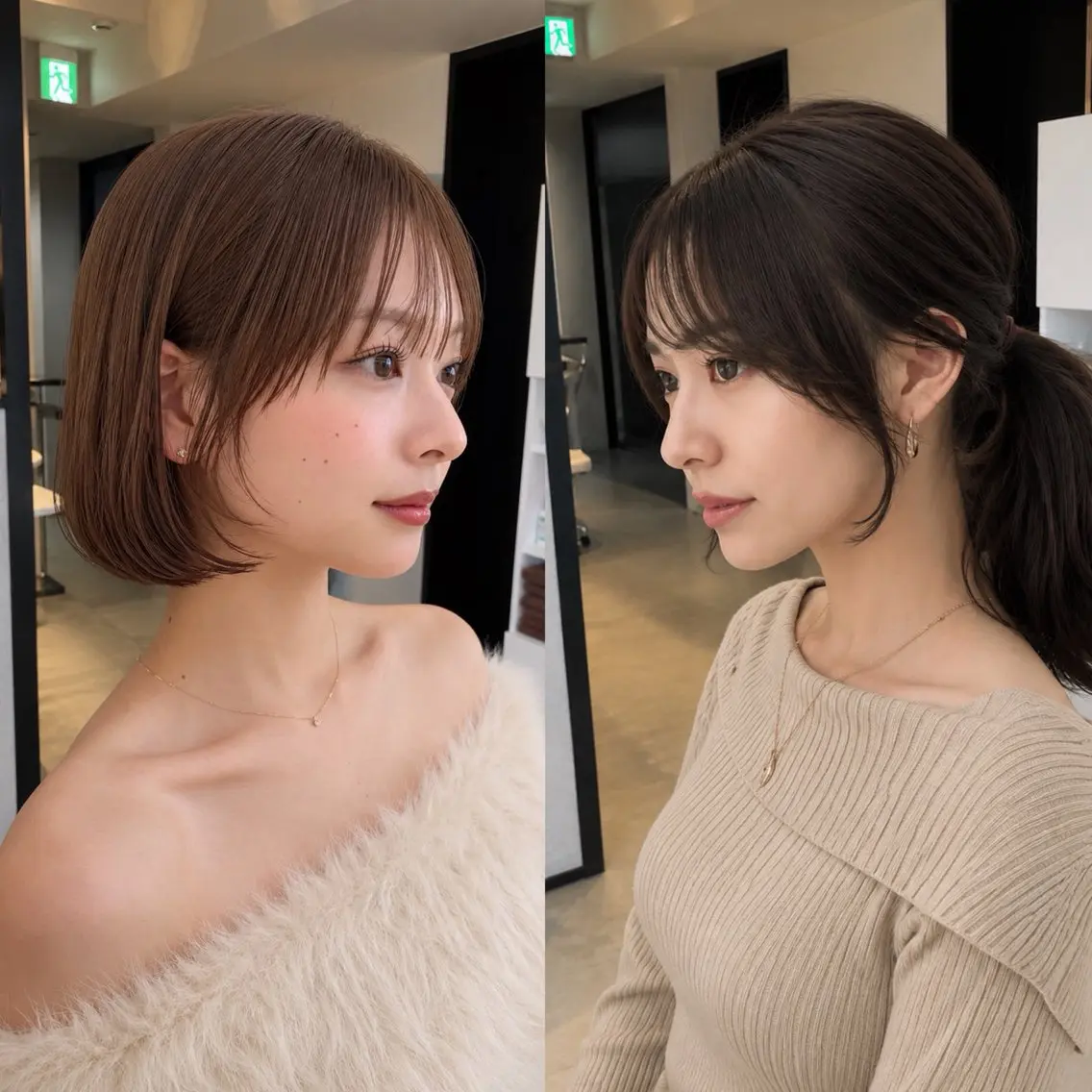 セミロング カラー カット ヘアカラー 似合わせ特化🦕 レイヤー/見正 恵弥のヘアスタイル