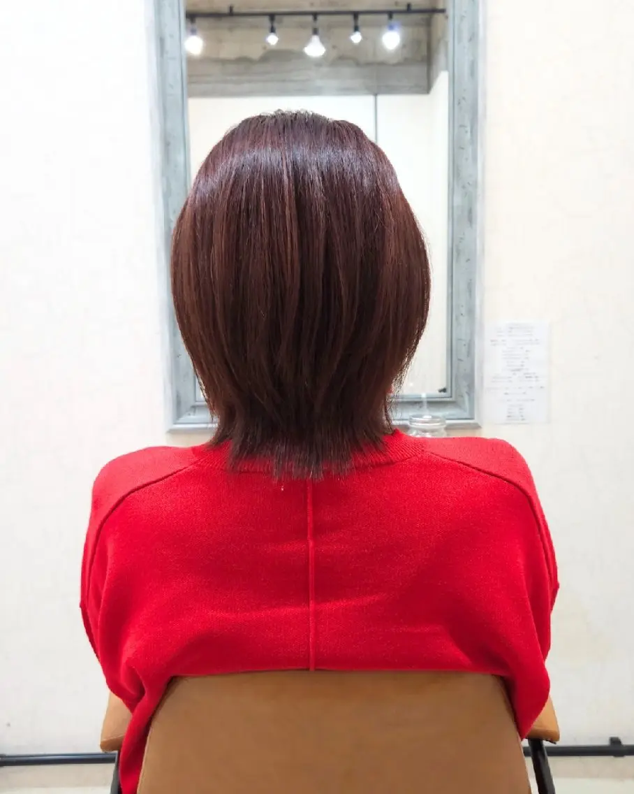 ミディアム カラー ブリーチ ブラウンカラー ダブルカラー ブリーチなしカラー ピンクカラー ヘアカラー トリートメント nico ニコ🫧のヘアスタイル