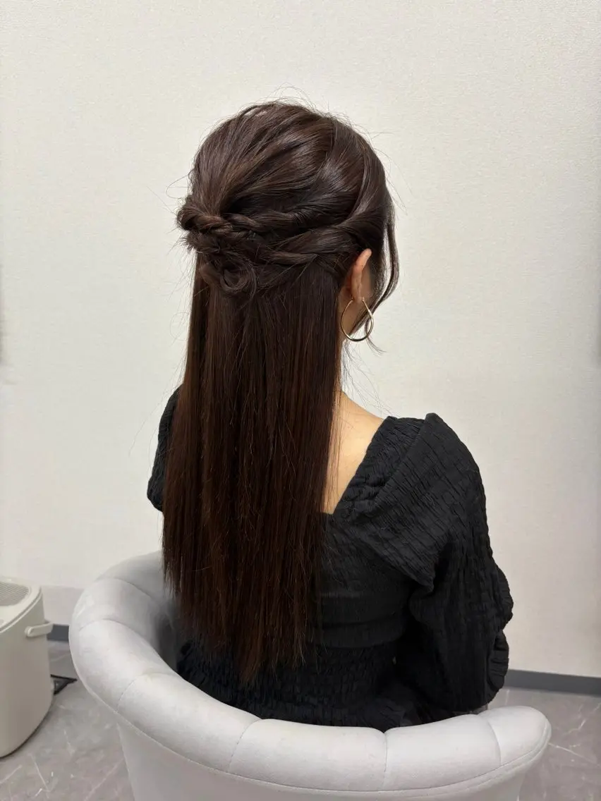 ヘアアレンジ ハーフアップ 結婚式・ブライダル ヘアサロン ミカヅキのヘアスタイル