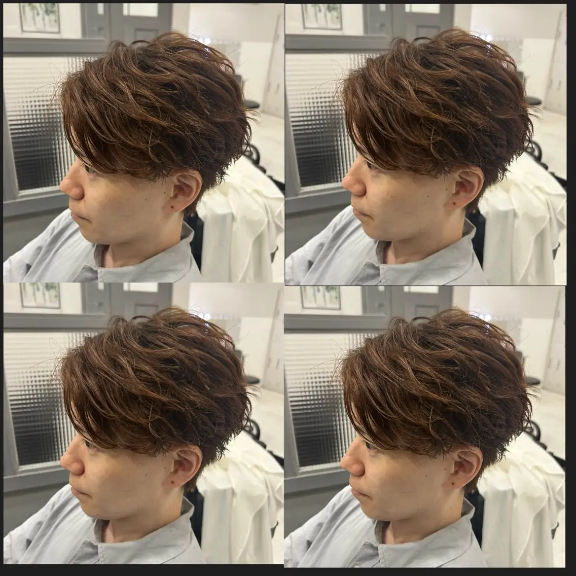 ショート カラー パーマ ヘアアレンジ メンズ カット パーマ トリートメント 🔥メンズパーマ 特化 渡辺一翔のヘアスタイル