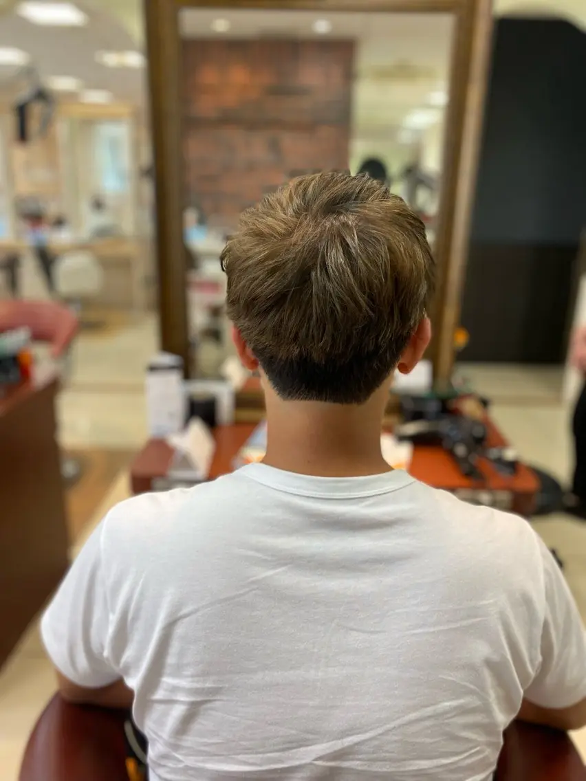 ショート カラー メンズ マッシュ 刈り上げ ベージュカラー オリーブベージュ カットモデル募集中☆ つばさのヘアスタイル
