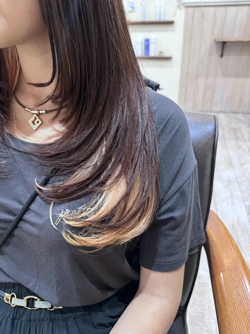 ロング カラー ロングレイヤー 髪質改善 レイヤーカット ロング 新越谷noble店長 松本拓也▶◀*.のヘアスタイル