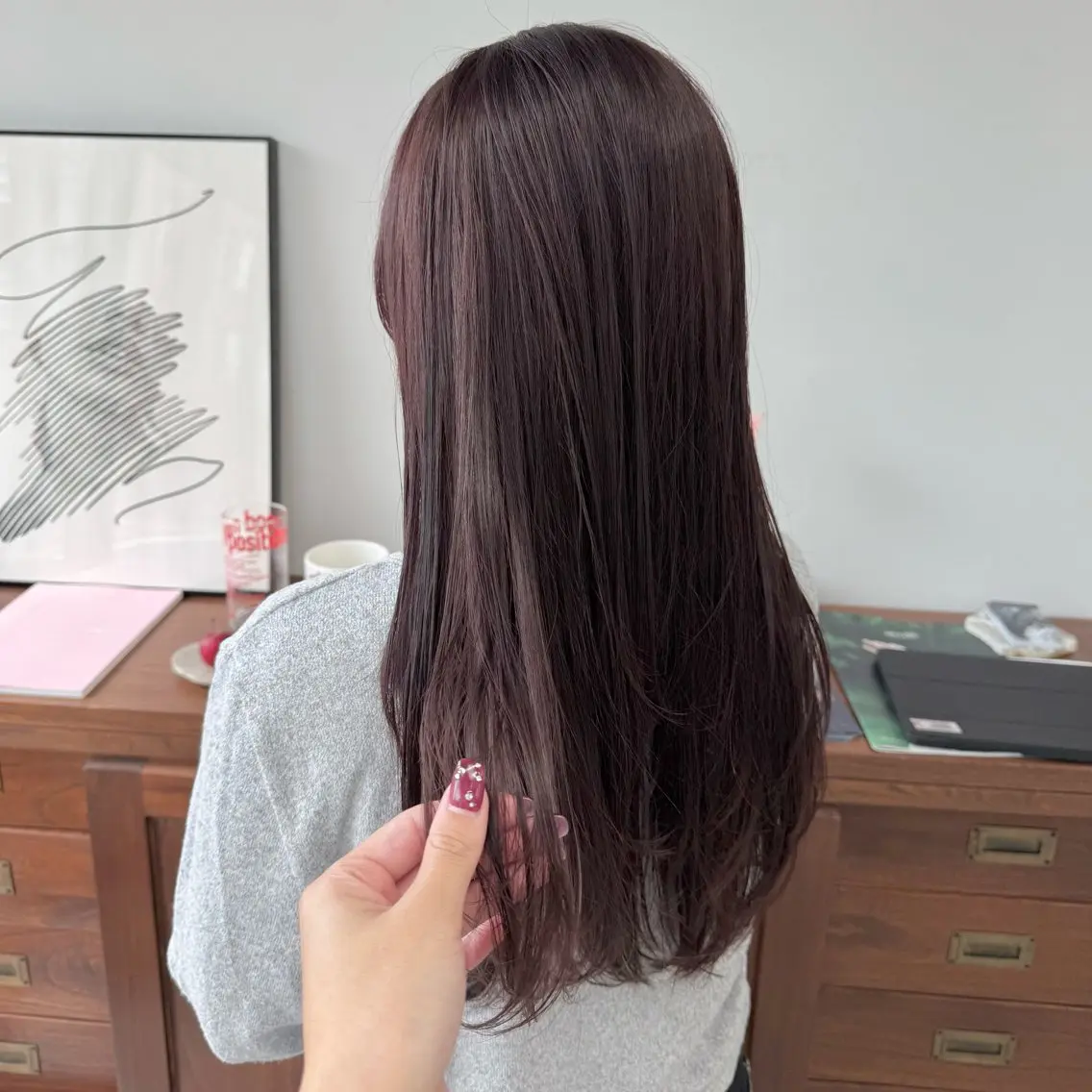 ロング カット ヘアカラー トリートメント 仲村安葉/暖色 カラー/レイヤーのヘアスタイル