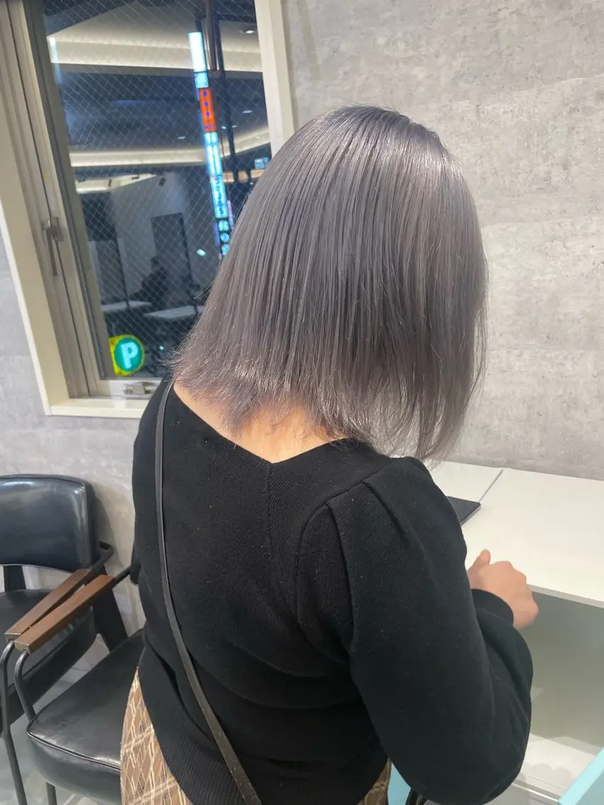セミロング ヘアカラー トリートメント ♡似合わせ ♡ハイトーン♡のヘアスタイル