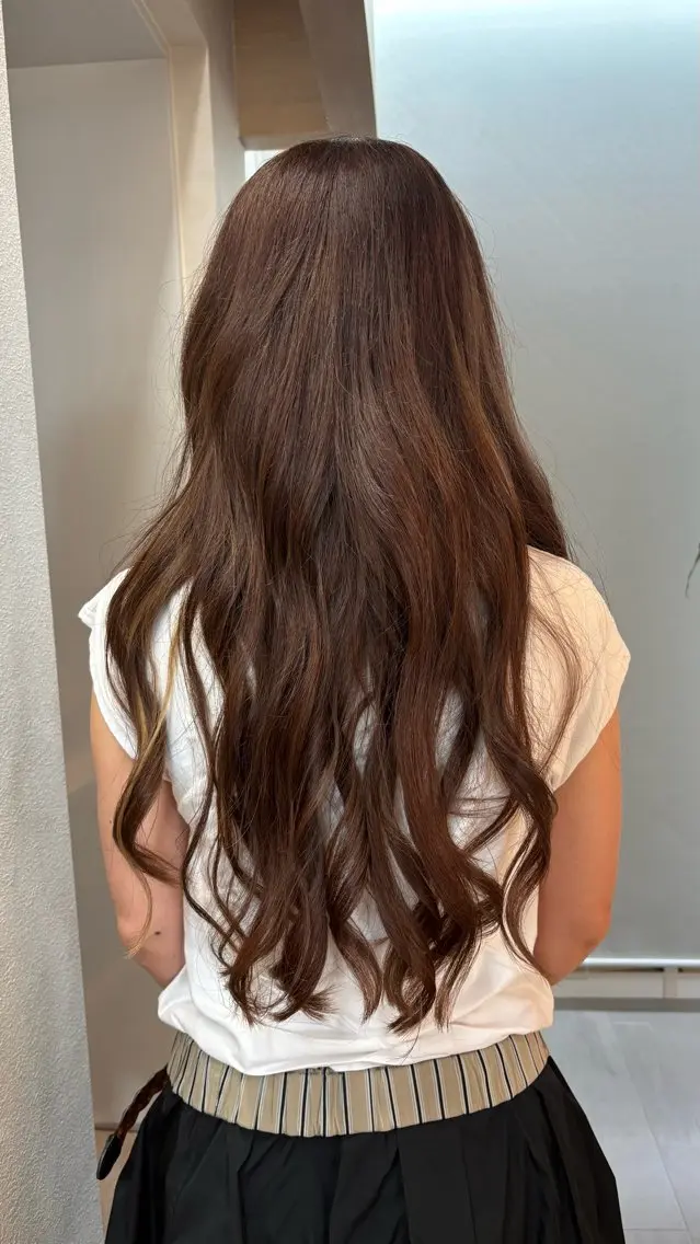 ロング トリートメント カット ヘアカラー トリートメント ヘッドスパ 茉 菜のヘアスタイル