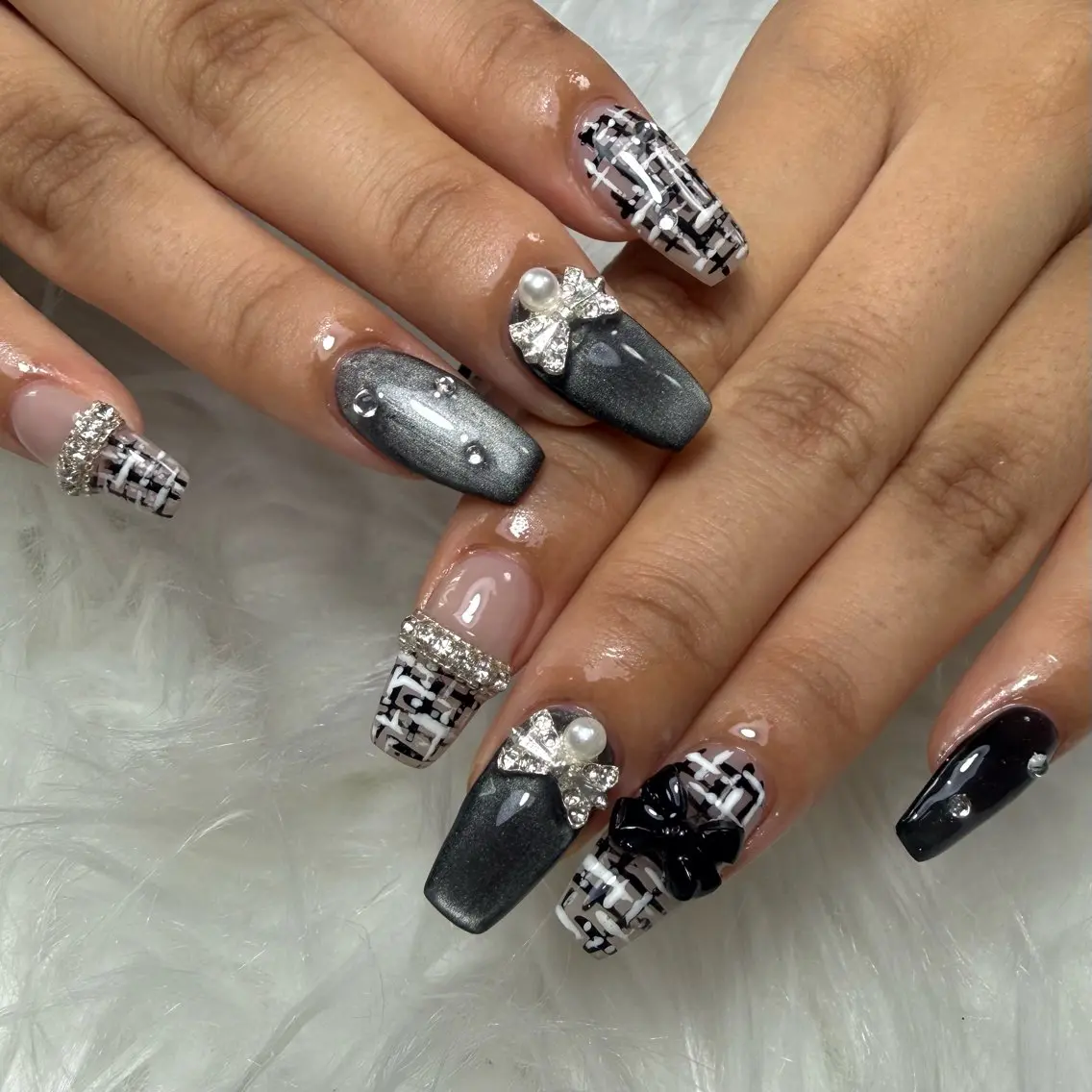 ネイル ツイードネイル ハンドネイル L'ino nailのネイルデザイン