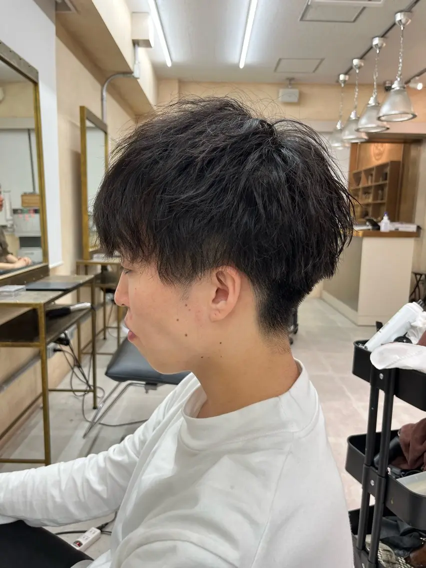 ショート ハイトーン/メンズ パーマ👾ますのヘアスタイル
