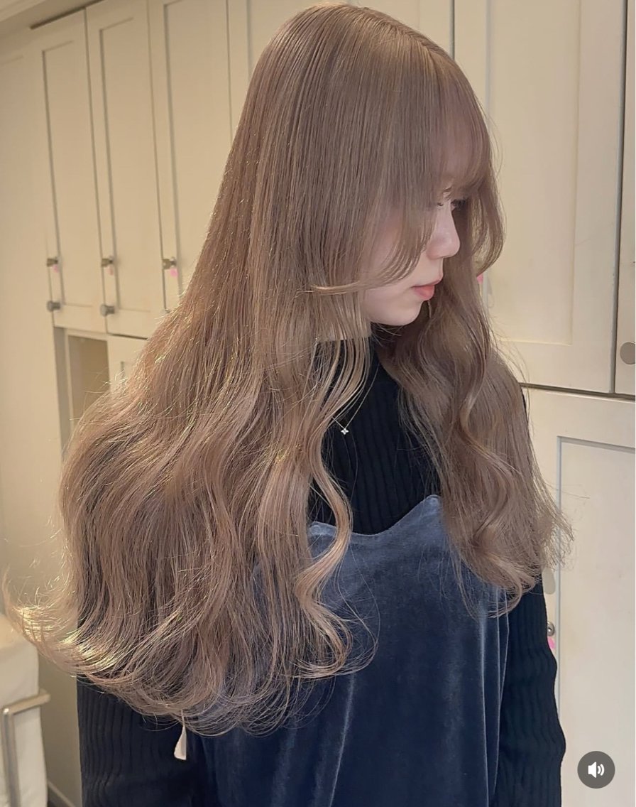 ロング ヘアカラー トリートメント ヒロミ/ミルクティー /ブロンド/ピンクのヘアスタイル