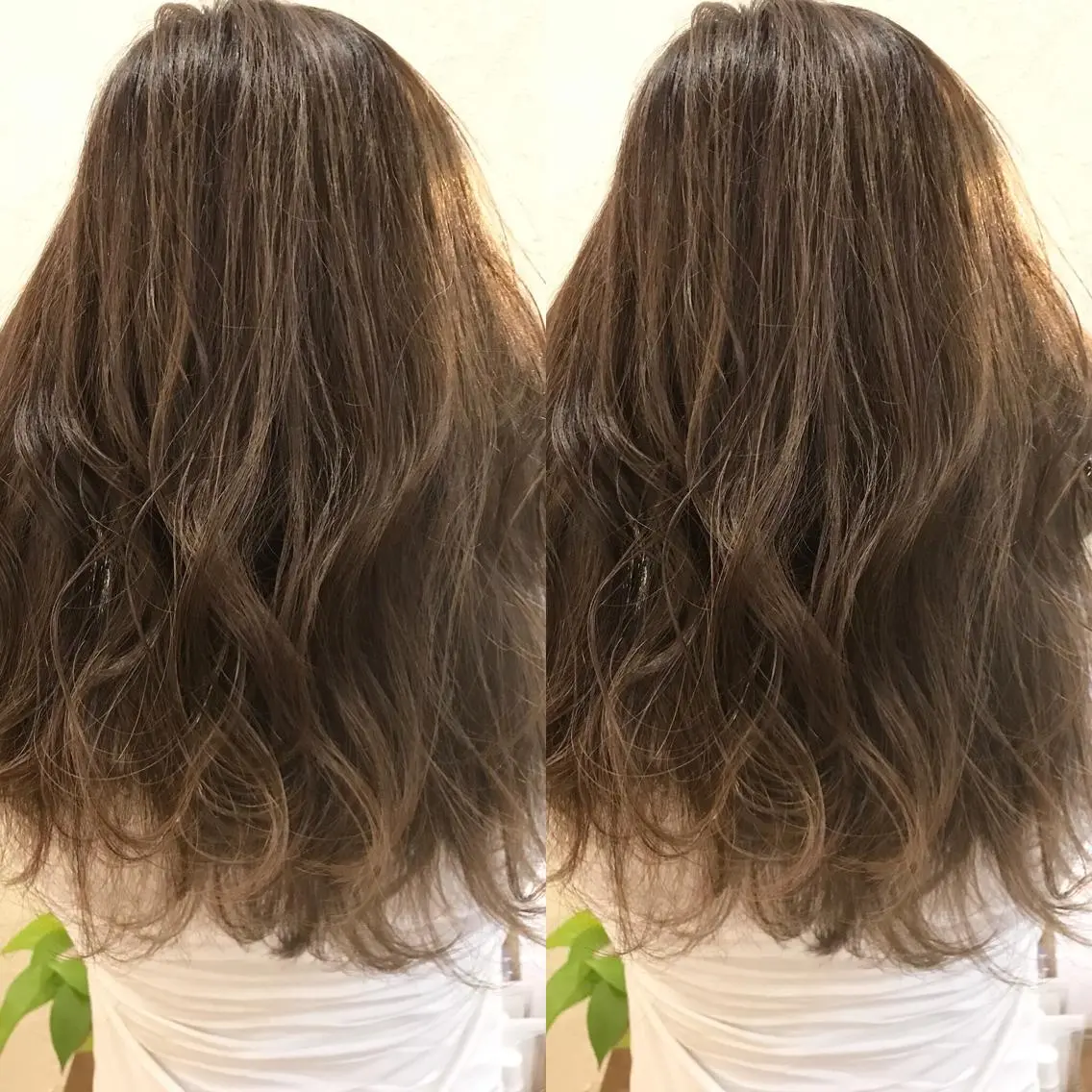 セミロング カラー ベージュカラー 透明感カラー ハイライトカラー ハイライト ヘアカラー トリートメント ヘアセット 艶髪育成サロン 京橋　shinのヘアスタイル