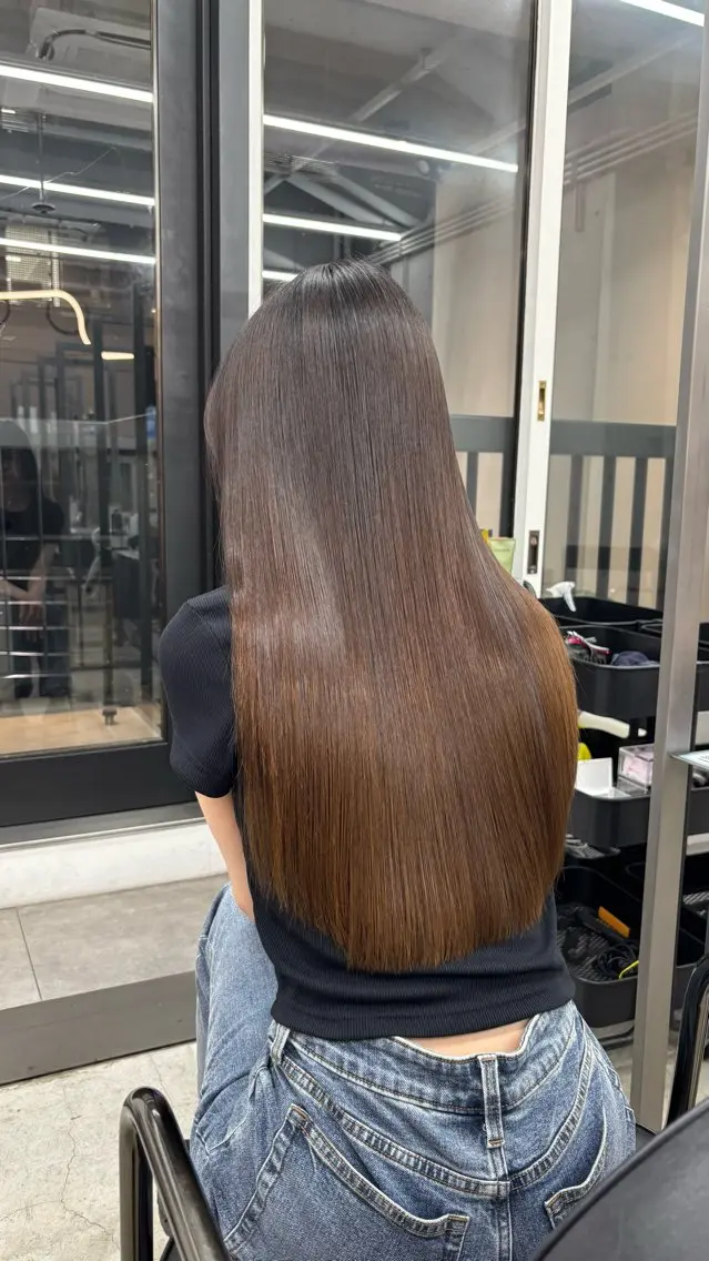 ロング 縮毛矯正 トリートメント Masu 美髪特化美容師のヘアスタイル