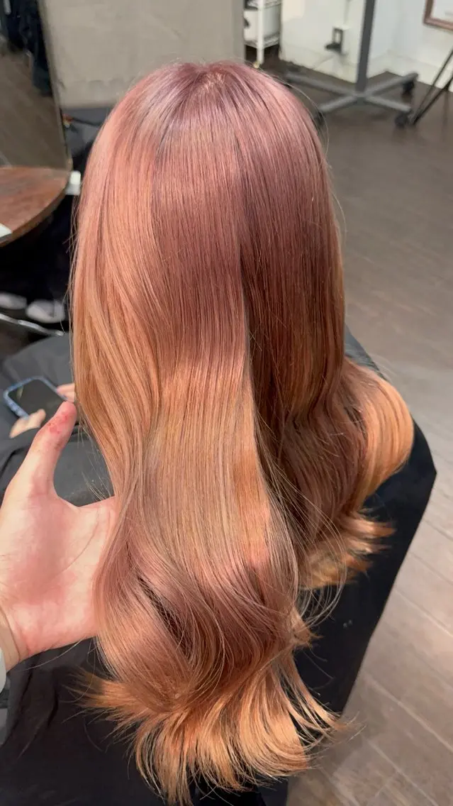 ロング カラー ベージュカラー ブリーチ ブラウンカラー ケアブリーチ 透明感カラー ヘアカラー Lima/ブリー チ特化/心斎橋のヘアスタイル