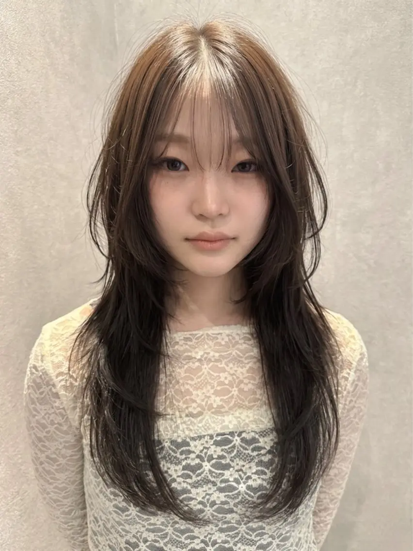 ロング カット ヘアカラー トリートメント レイヤー/ハッシュ 三好悠生のヘアスタイル