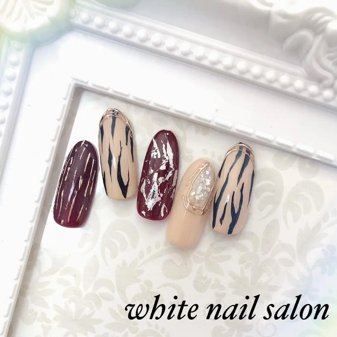 ネイル フットネイル ジェルネイル ハードジェル 持ち込み オフィスネイル white nail salonのネイルデザイン