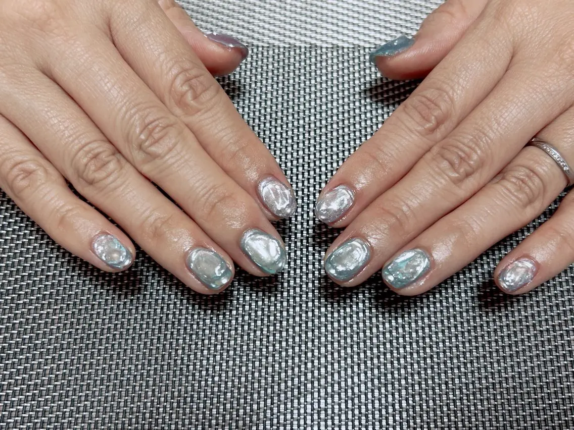 ネイル 氷ネイル・うるうるネイル ハンドネイル i nailのネイルデザイン