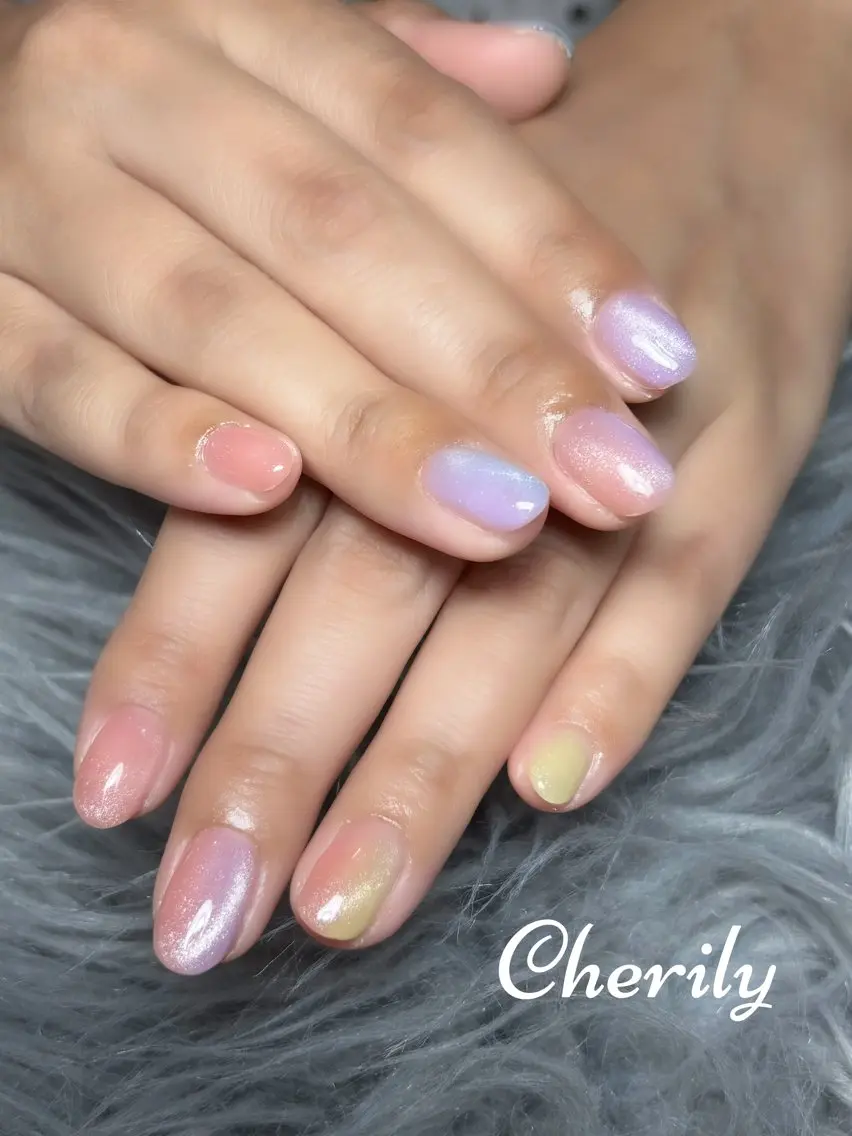ネイル アートネイル マグネットネイル ハンドネイル CHERILY SAKURAのネイルデザイン