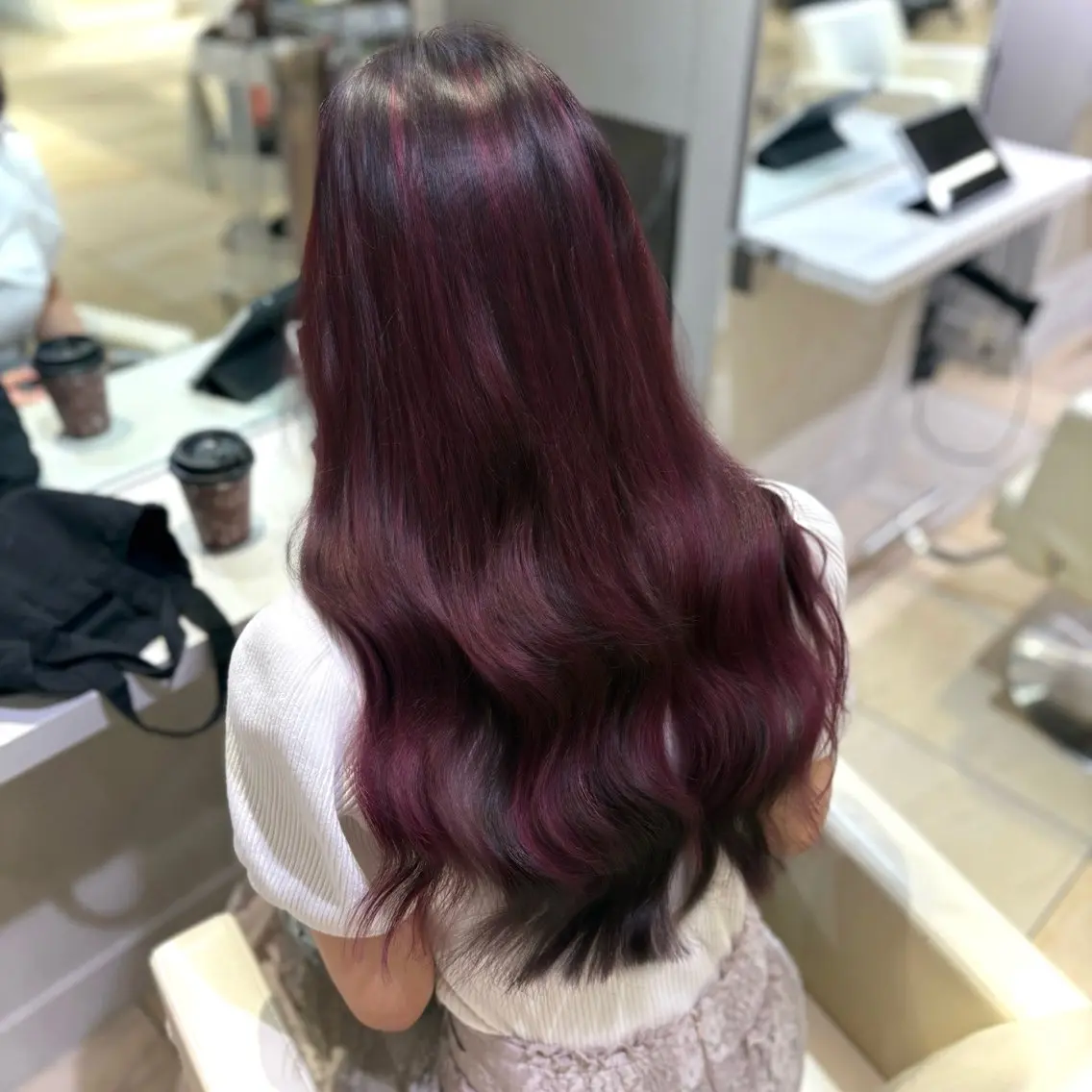 ロング ヘアカラー トリートメント 新宿/艶カラー 🎀韓国ヘアKANAのヘアスタイル