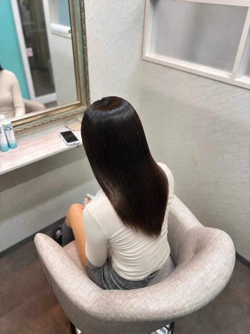セミロング トリートメント ヘッドスパ ヘアセット ✨髪質改善/ カラー特化/びょん✨のヘアスタイル