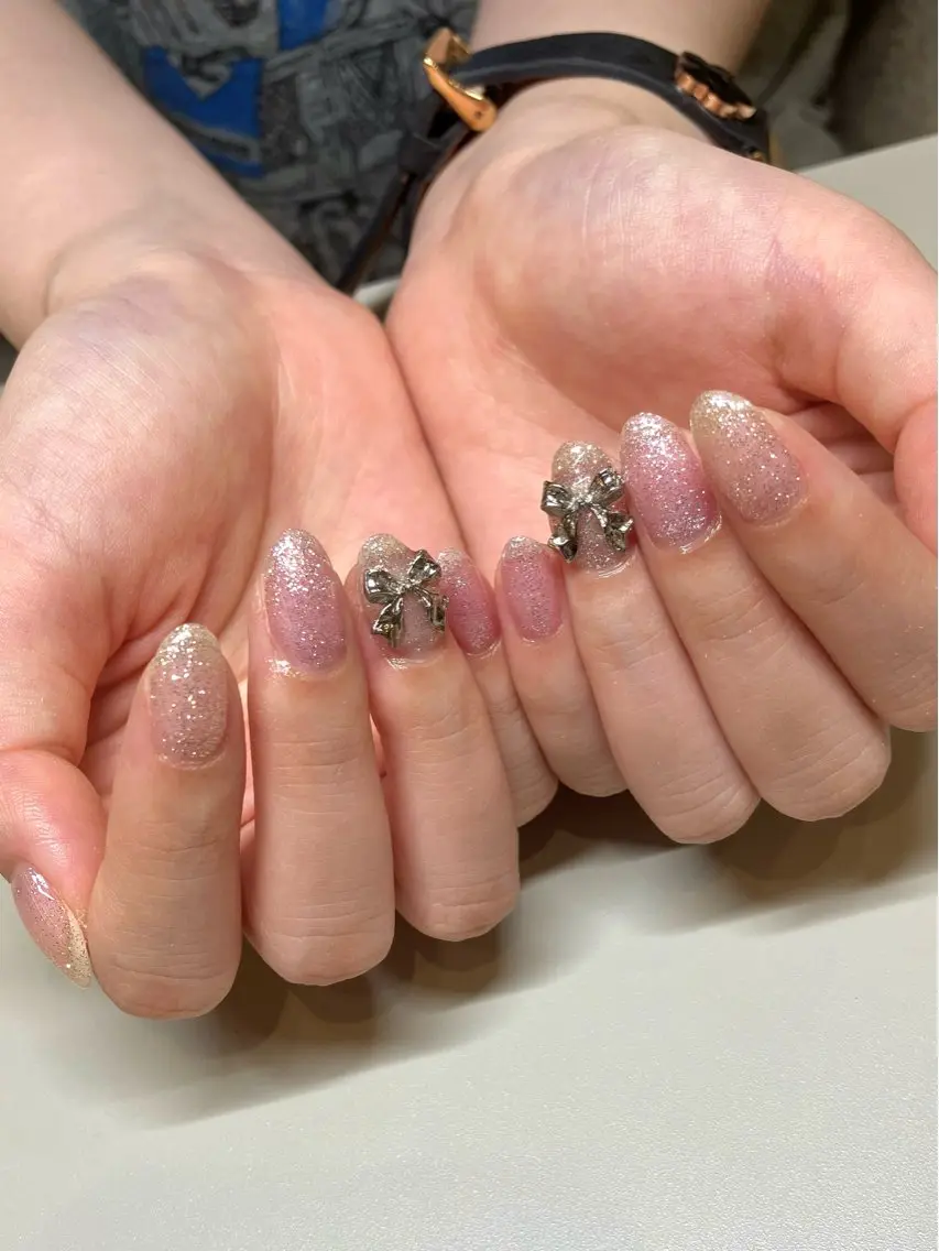 ネイル リボン ハンドネイル fun the nail ayakaのネイルデザイン