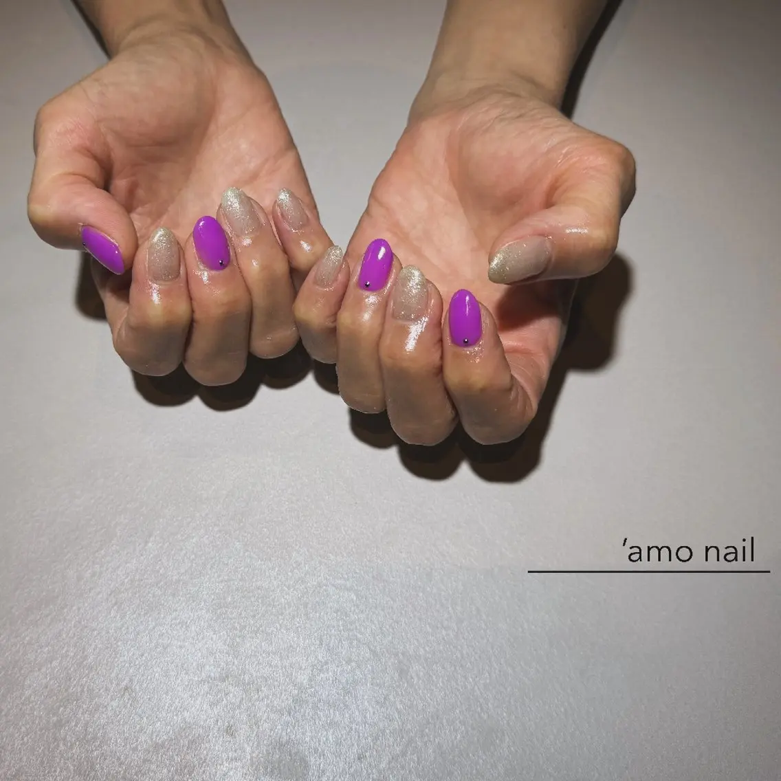 ネイル ラメ(グリッター) 'amo nailのネイルデザイン