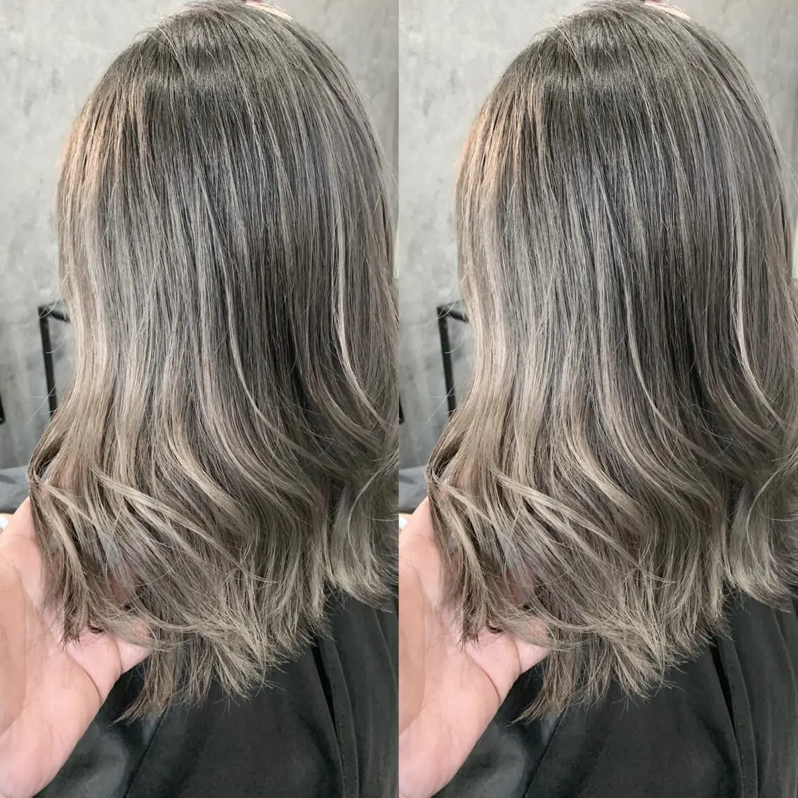 ミディアム カラー タニ ユウのヘアスタイル