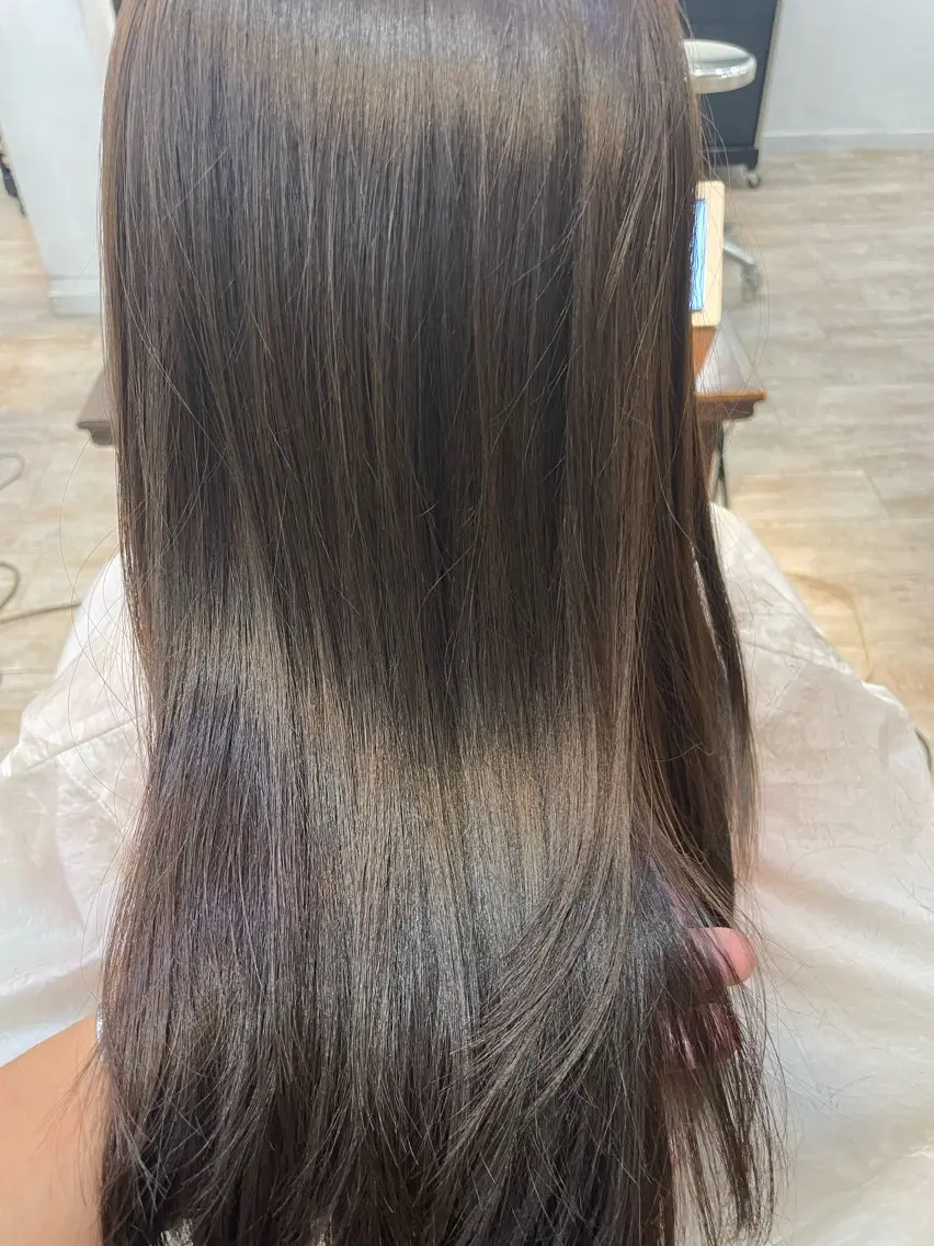 ロング ヘアカラー トリートメント レイヤーカット 中屋光貴のヘアスタイル