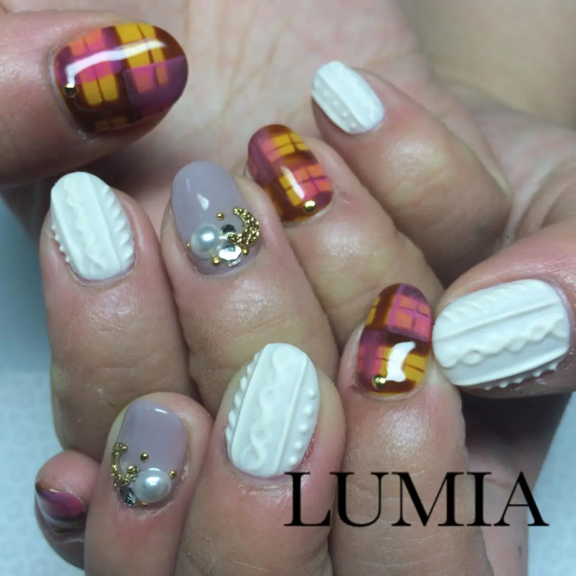 ネイル アートネイル マットネイル Emu Nailのネイルデザイン