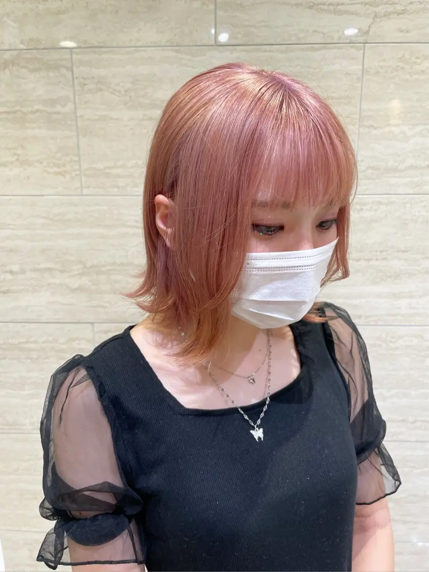 ショート カラー アッシュ アッシュグレー ベージュカラー ブリーチ ブロンド ヘアカラー トリートメント 【ときめき屋さん🎀 ハイトーン大和🎀】のヘアスタイル