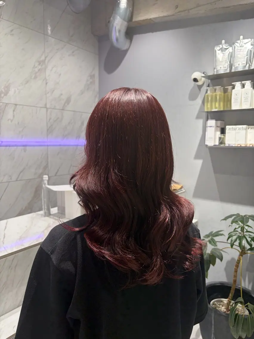 ミディアム カラー cocoyu/新宿 /ハイトーンカラーのヘアスタイル