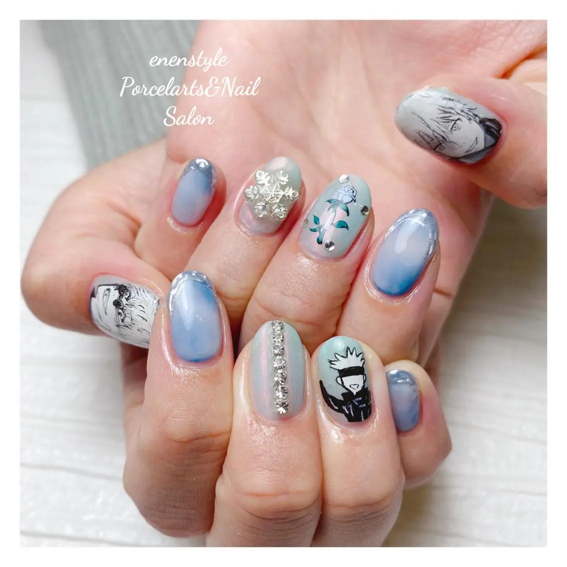 ミディアム ネイル 🐾enen style 🐾のネイルデザイン