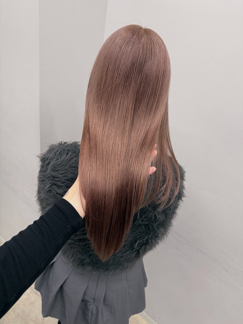 ロング カラー ブリーチ 透明感カラー ロング ヘアカラー トリートメント 表参道/透明感カラー 韓国ヘア長田雄希のヘアスタイル