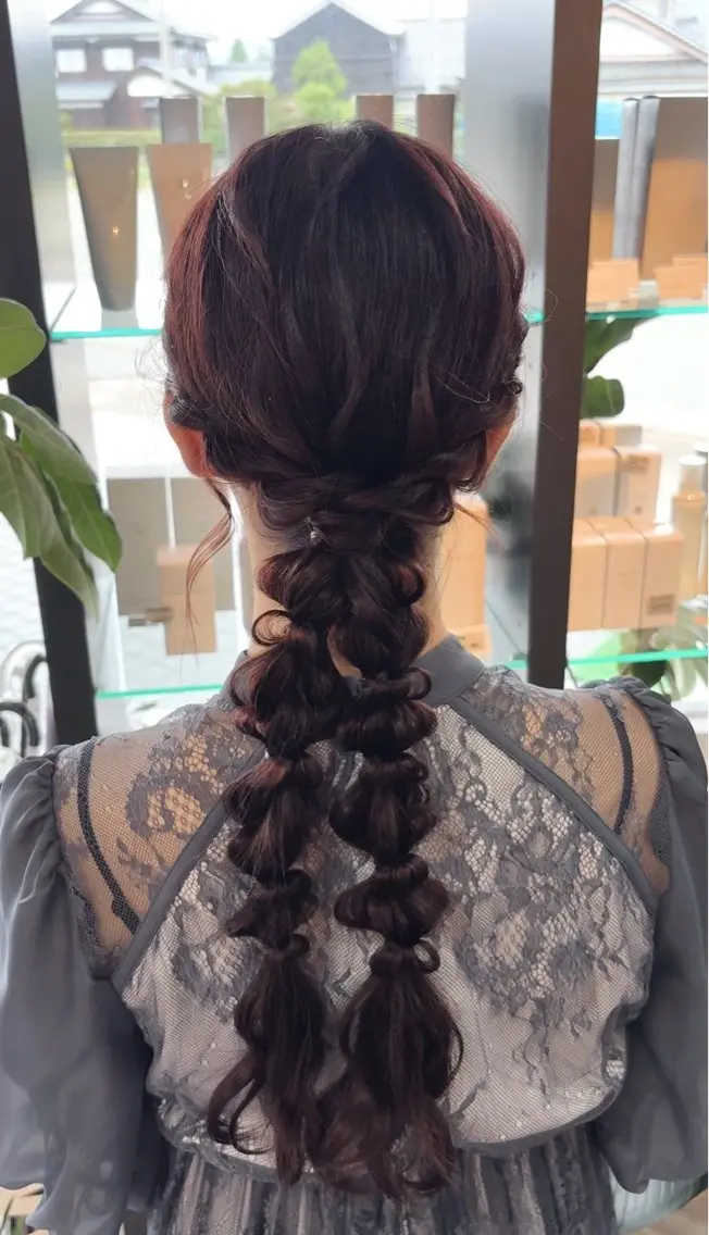 セミロング ヘアアレンジ 結婚式・ブライダル ヘアセット arika もえのヘアスタイル