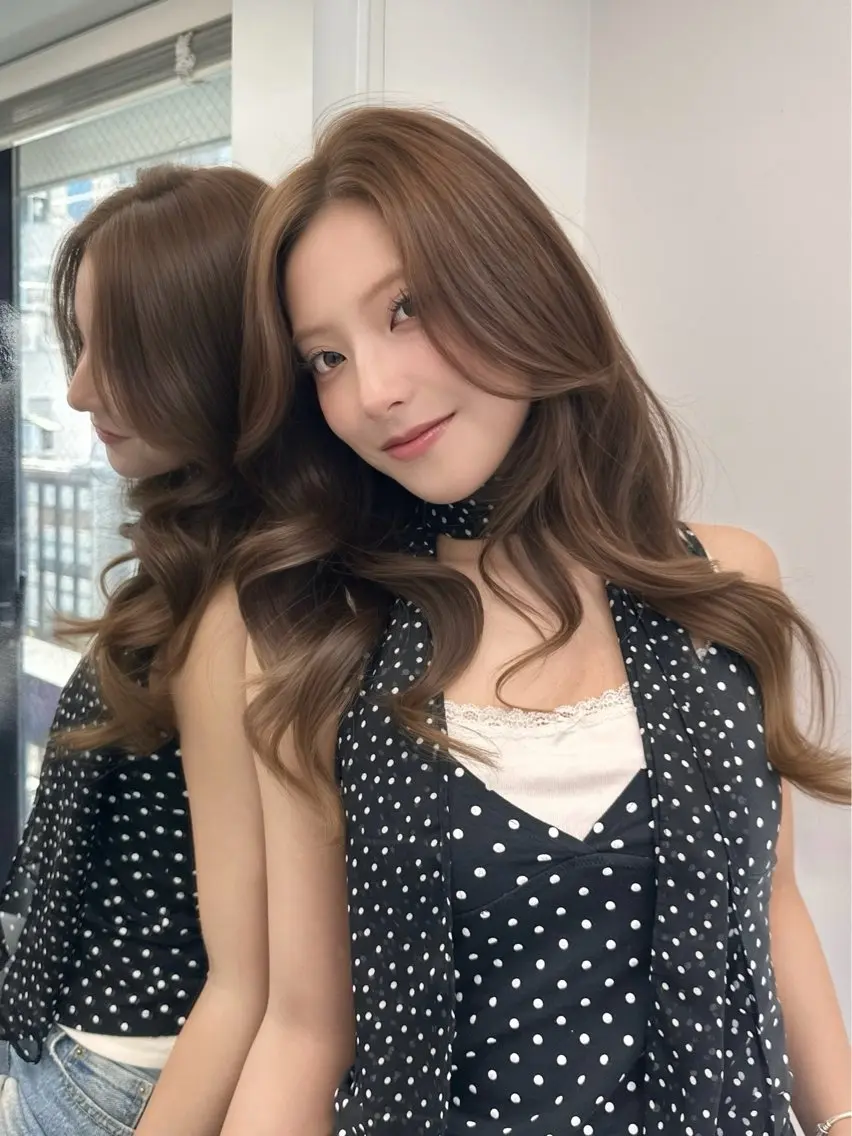 ロング カラー ヘアカラー ヘアセット 上品モテヘア🩶 karen🩶のヘアスタイル