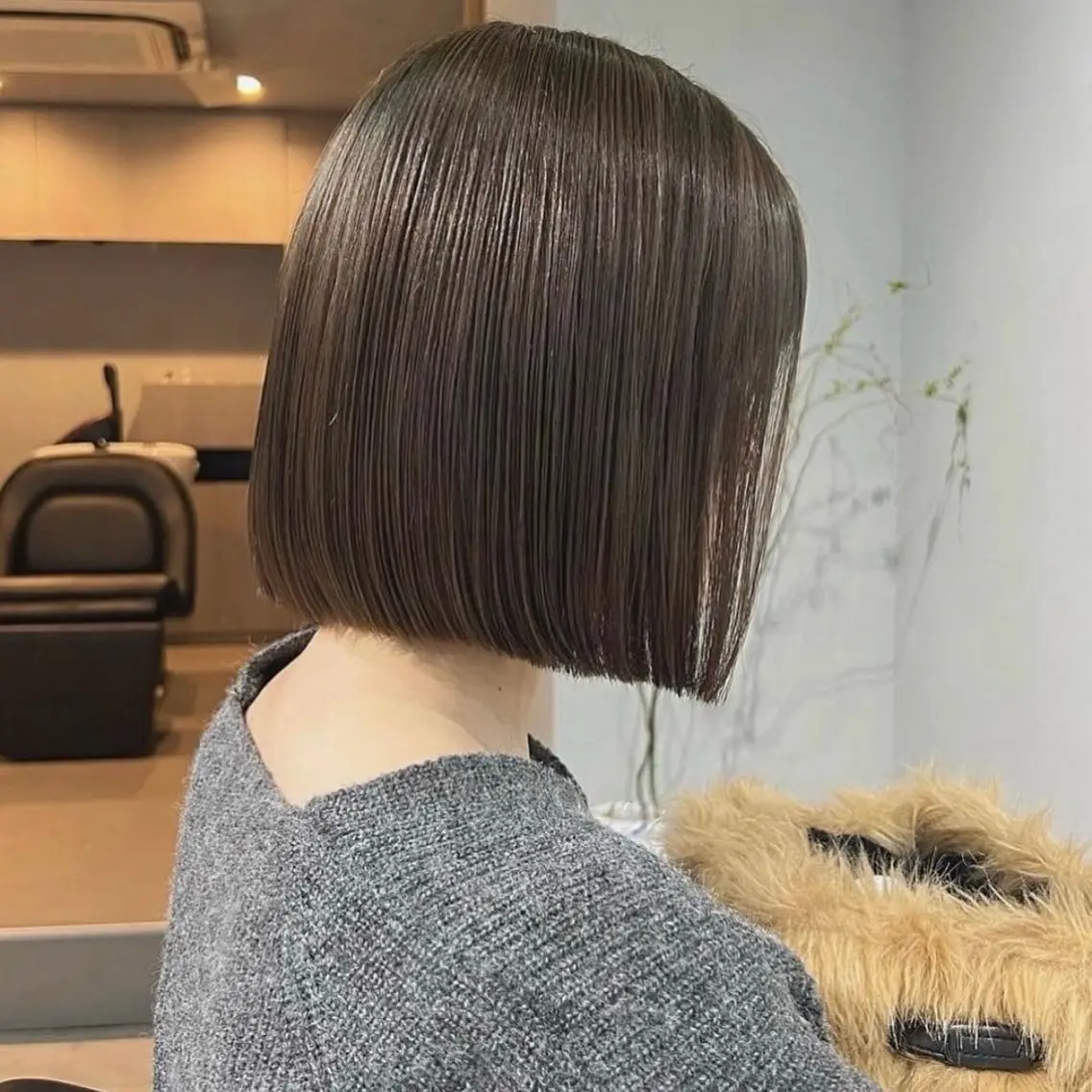 ミディアム カラー カット ヘアカラー トリートメント akane/ボブ /ブラウンベージュのヘアスタイル