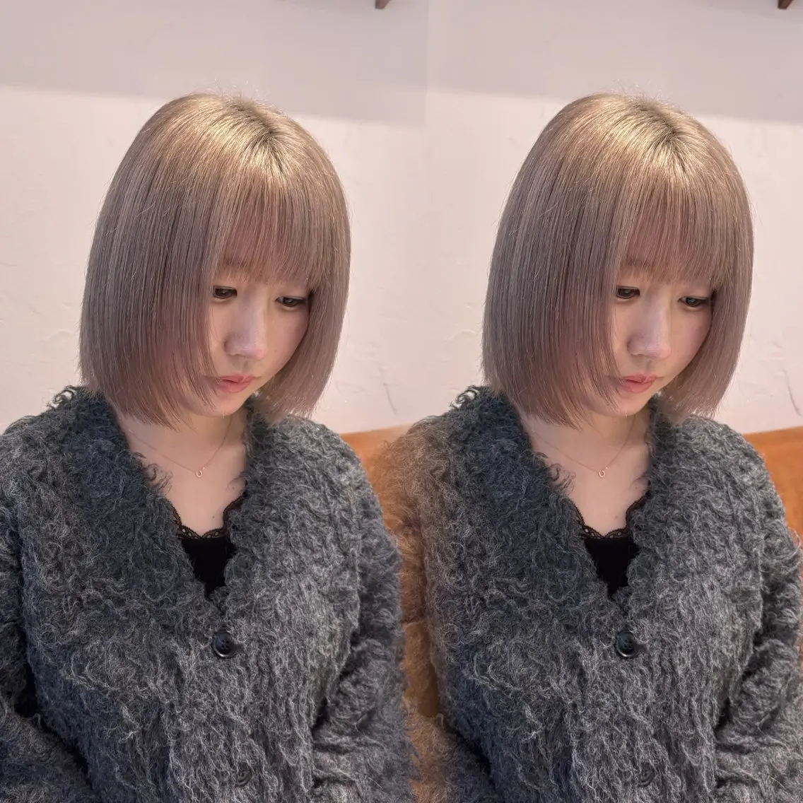 ショート カラー ヘアカラー MEGU/layer cut/透明感カラーのヘアスタイル