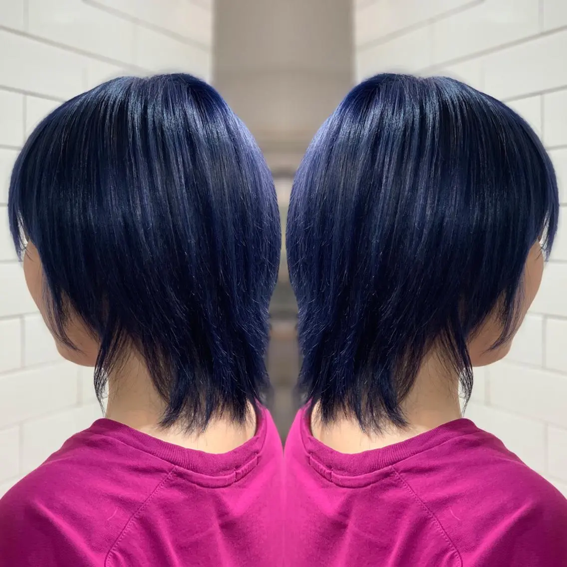 ショート カラー ヘアアレンジ 髪質改善×ハイトーン 中田啄也のヘアスタイル