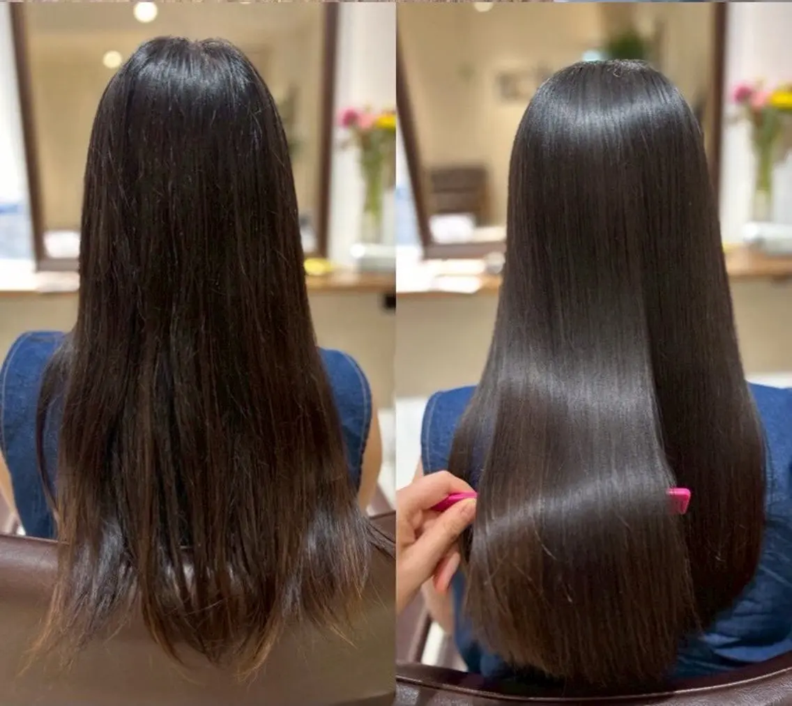【1番人気】ヘアリセッターカット＋カラー＋髪質改善ケラチントリートメント(ショート​〜​ミディアム)の写真