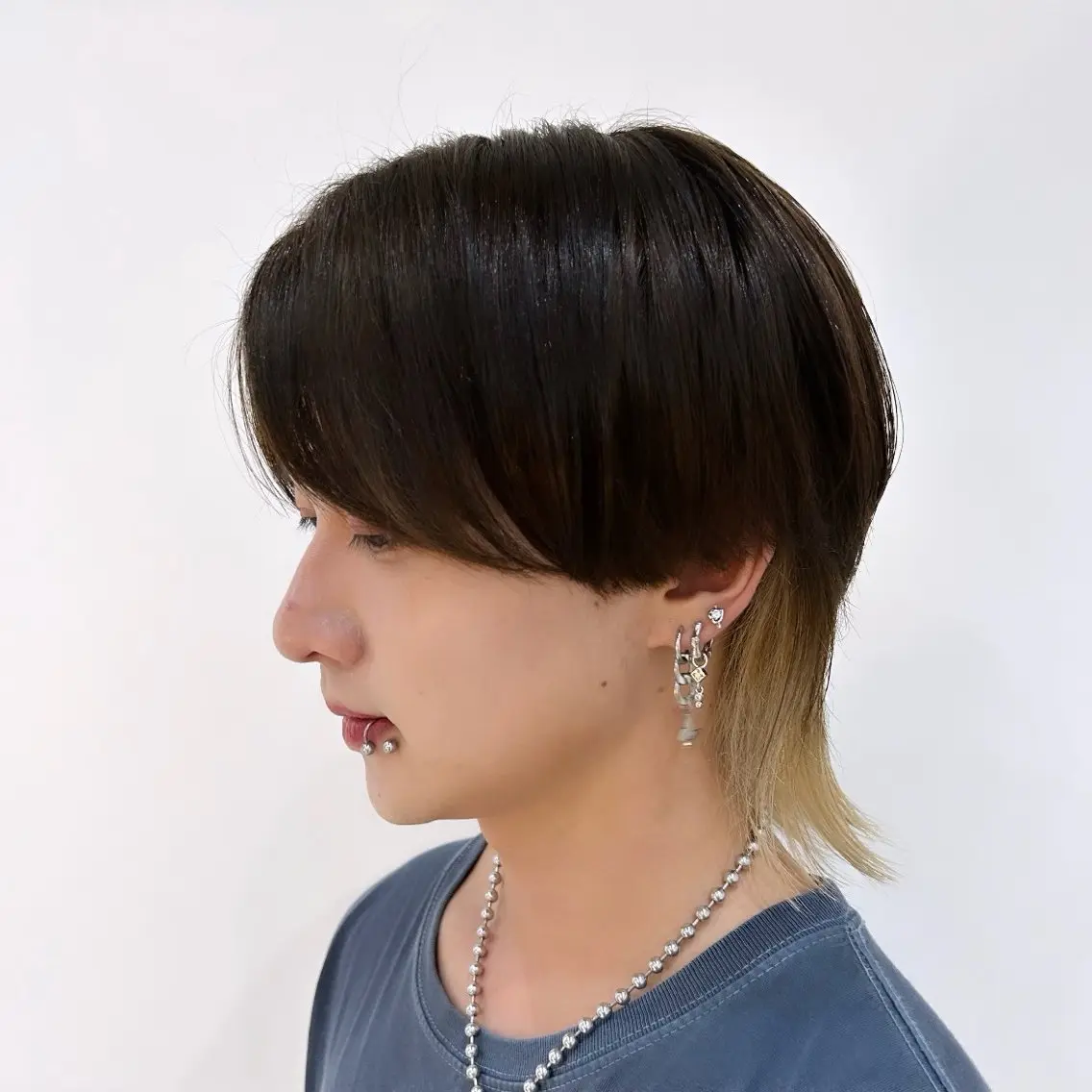 メンズ メンズブリーチ メンズインナーカラー 🫧艶髪ボブ🫧 チカのヘアスタイル