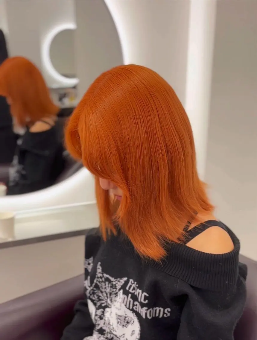 ミディアム ヘアカラー トリートメント ヘッドスパ ヘアセット 🩵透明感艶髪 縮毛矯正masa🩵のヘアスタイル