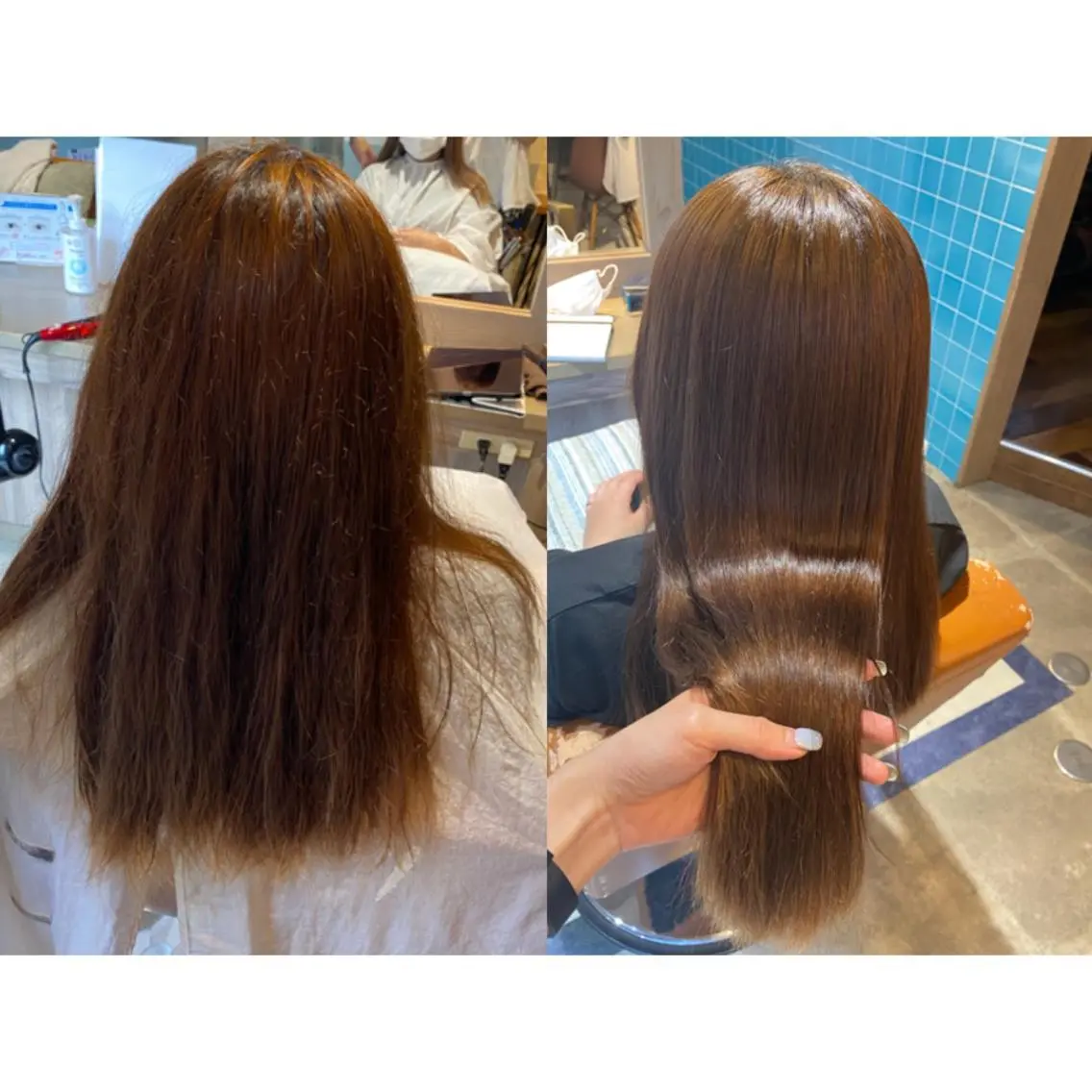 ロング カット ヘアカラー トリートメント 🩵盛れる顔周りヘア EMI🩵のヘアスタイル