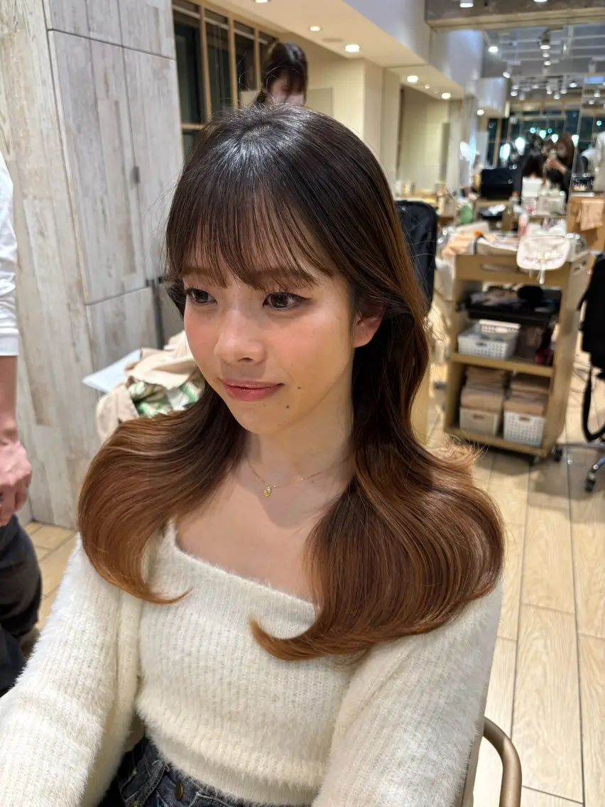 ロング 似合わせカット⌇ヘア セット⌇A i‎🤍のヘアスタイル