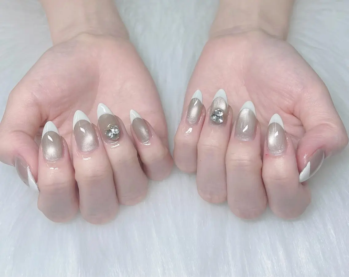 ネイル ジェルネイル 韓国ネイル ロングネイル スカルプネイル ワンホンネイル ハンドネイル GOHOUBI Nail 心斎橋店のネイルデザイン