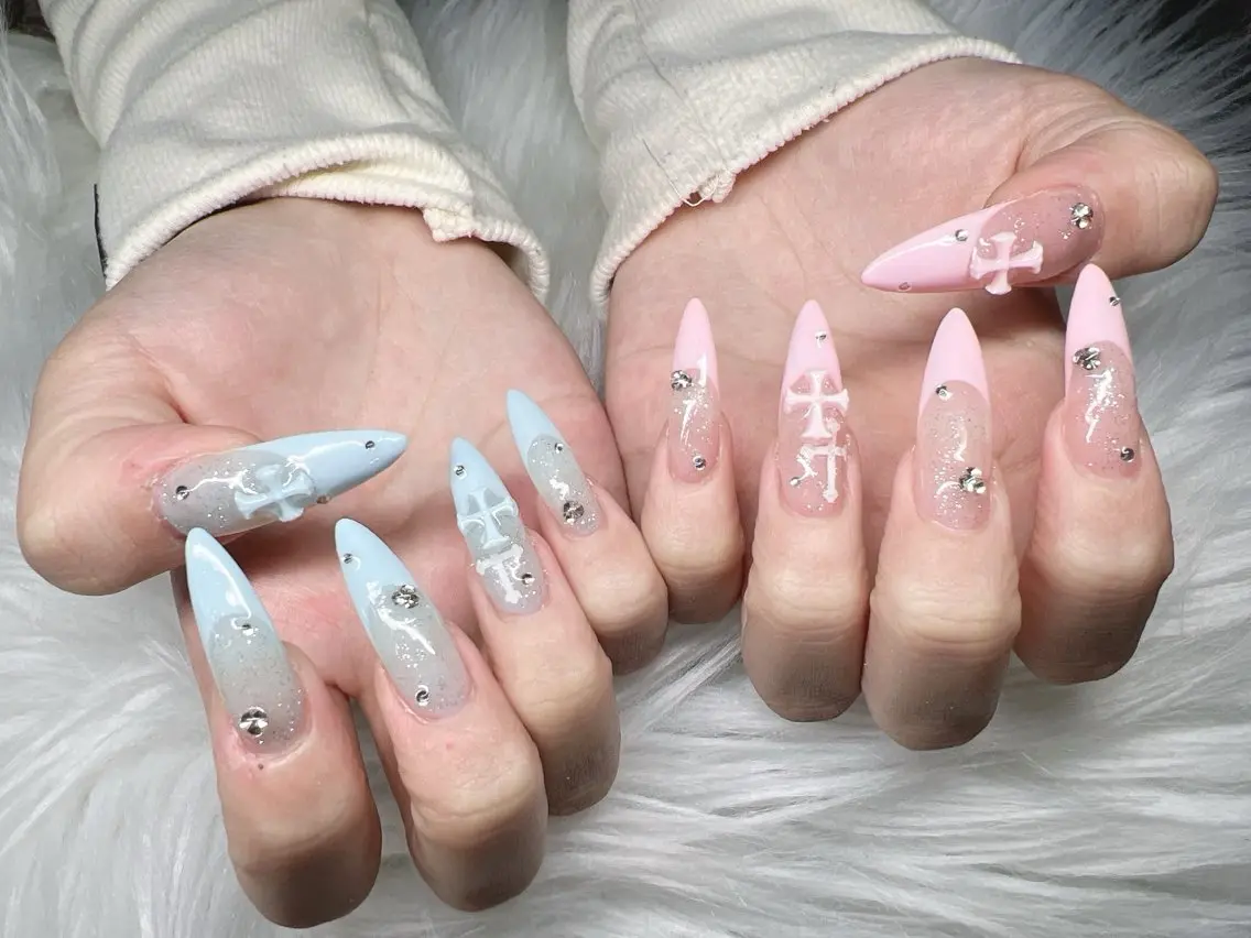 ネイル ハンドネイル Lee Nails チップ長さだし専門店のネイルデザイン